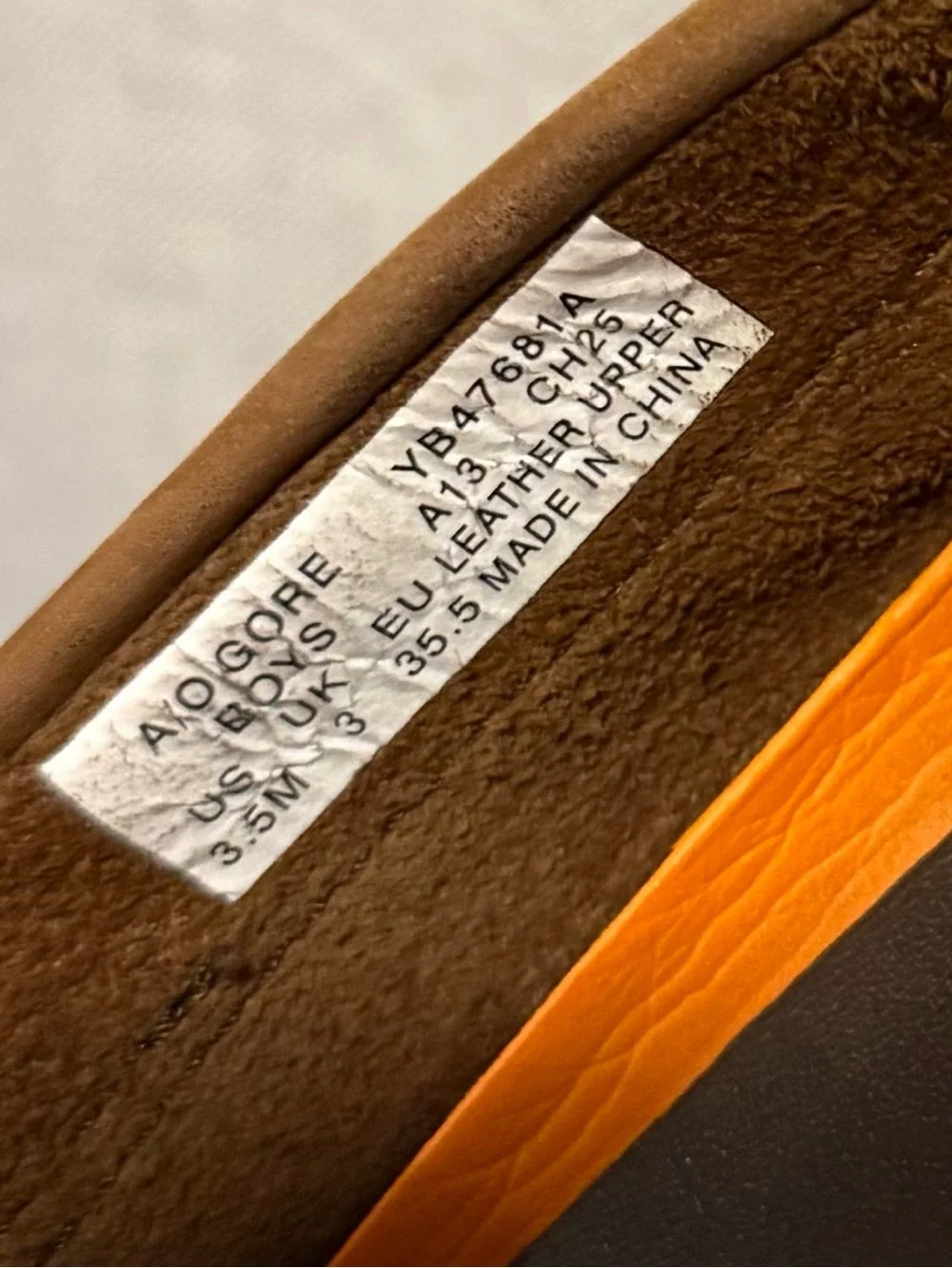 Brown and Orange boys Sperry Boat Shoes